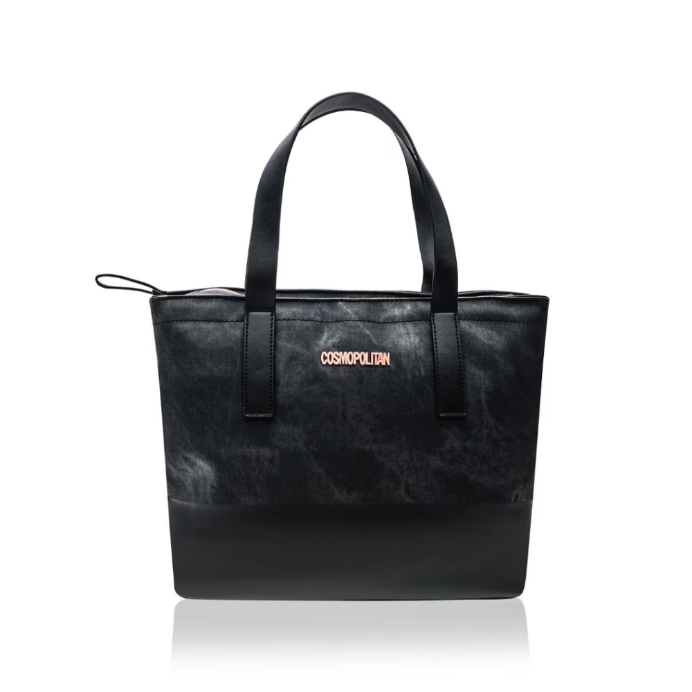 Cosmopolitan Black Marble Insulated Lunch Tote Bag